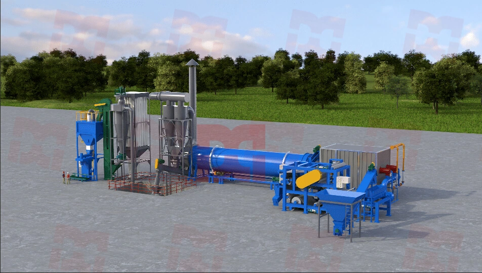 Three Drum Mining Drying Equipment, Rotary Drum Dryer for Silica Sand, Limestone, Coal, Calcium Carbonate, Feed Dregs